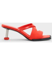 Charles & Keith - Crossover Sculptural Heel Sandals - Lyst
