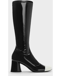 Charles & Keith - Coco Two-tone Knee-high Boots - Lyst