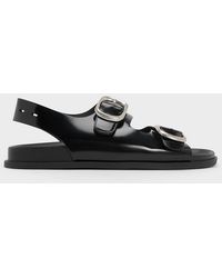 Charles & Keith - Slingback-Sandalen Mit Schnallenbesetztem Doppelriemen - Lyst