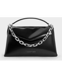 Charles & Keith - Andromeda Chunky-Chain Top Handle Bag - Lyst