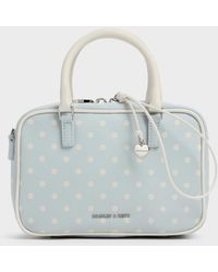 Charles & Keith - Sianna Polka-Dot Bowling Bag - Lyst