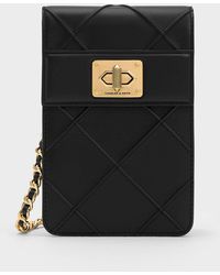 Charles & Keith - Eleni Quilted Elongated Crossbody Bag - Lyst