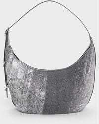 Charles & Keith - Bryna Denim Curved Hobo Bag - Lyst