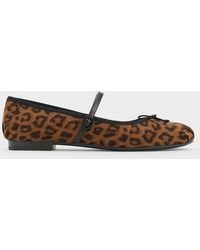 Charles & Keith - Emiko Leopard-print Bow Mary Jane Flats - Lyst