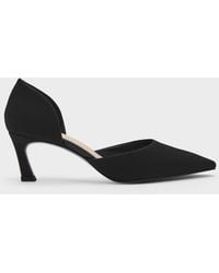 Charles & Keith - Kerra Twill Pointed D'Orsay Pumps - Lyst
