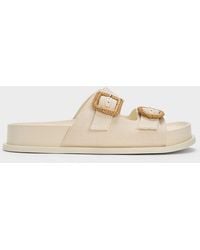 Charles & Keith - Woven-buckle Double-strap Sandals - Lyst