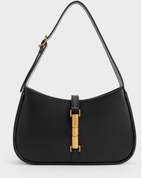Charles & Keith - Cesia Metallic-Accent Shoulder Bag - Lyst