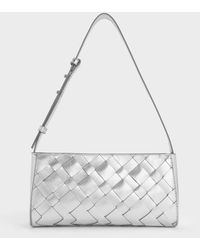 Charles & Keith - Ivette Metallic Woven Elongated Shoulder Bag - Lyst
