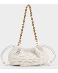 Charles & Keith - Ida Knitted Chain-handle Clutch - Lyst