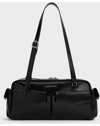 Charles & Keith - Rachel Elongated Multi-Pocket Shoulder Bag - Lyst