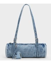 Charles & Keith - Rey Denim Elongated Shoulder Bag - Lyst