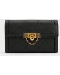 Charles & Keith - Tallulah Quilted Push-lock Clutch - Lyst