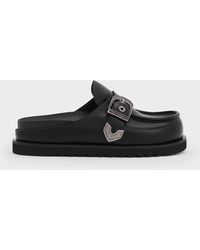 Charles & Keith - Kirke Buckle-Strap Flatform Mules - Lyst