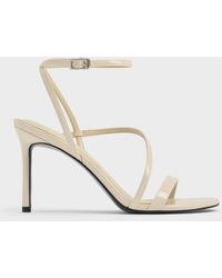 Charles & Keith - Andricia Patent Strappy Stiletto Sandals - Lyst