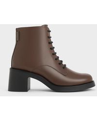 Charles & Keith - Hester Block Heel Ankle Boots - Lyst