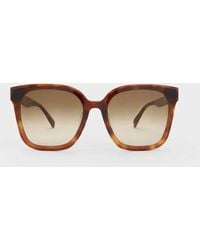 Charles & Keith - Gabine Tortoiseshell Oversized Butterfly Sunglasses - Lyst