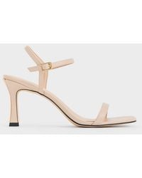 Charles & Keith - Square-toe Heeled Sandals - Lyst