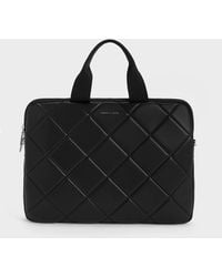 Charles & Keith - Aubrielle Quilted Laptop Bag - Lyst