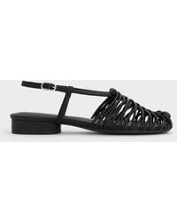 Charles & Keith - Linnea Woven Slingback Caged Sandals - Lyst