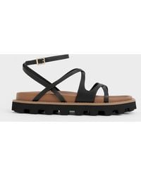 Charles & Keith - Crossover Ankle-strap Sandals - Lyst