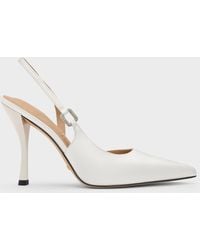 Charles & Keith - Crystal-Buckle Slingback Pumps - Lyst