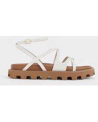 Charles & Keith - Crossover Ankle-strap Sandals - Lyst