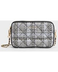 Charles & Keith - Mini Apfra Tweed Quilted Crossbody Bag - Lyst