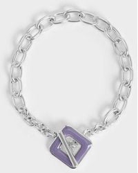 Charles & Keith - Ellowyn Square Chain-link Bracelet - Lyst