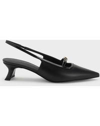 Charles & Keith - Buckle-Strap Slingback Pumps - Lyst