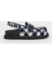 Charles & Keith - Checkered Slingback Penny Loafers - Lyst
