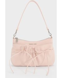 Charles & Keith - Mini Reese Ruched Bow Shoulder Bag - Lyst