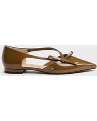 Charles & Keith - Anastasia Leather D'Orsay Flats - Lyst