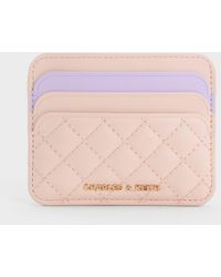 Charles & Keith - Cleo Two-Tone Quilted Card Holder - Lyst