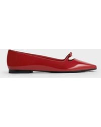 Charles & Keith - Bow Square-Toe Ballet Flats - Lyst