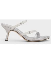 Charles & Keith - Satin Lace-strap Thong Sandals - Lyst
