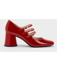 Charles & Keith - Claudie Patent Buckled Mary Janes - Lyst