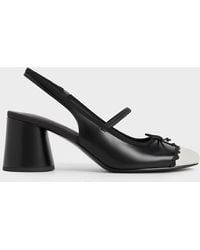Charles & Keith - Two-tone Bow Slingback Pumps - Lyst