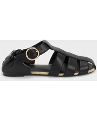 Charles & Keith - Caged Flat Espadrilles - Lyst