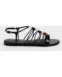 Charles & Keith - Georgie Bead Strappy Sandals - Lyst