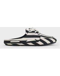 Charles & Keith - Striped Slip-On Boat Shoes - Lyst