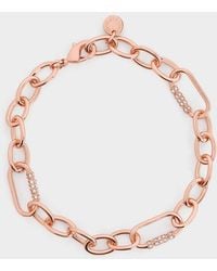 Charles & Keith - Reagan Crystal Chain-link Bracelet - Lyst