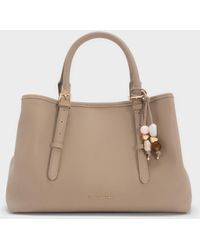 Charles & Keith - Baral Bead-Charm Tote Bag - Lyst