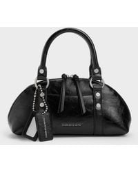 Charles & Keith - Tatiana Studded Bowling Bag - Lyst
