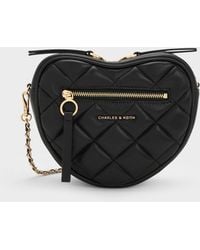 Charles & Keith - Paffuto Quilted Heart Crossbody Bag - Lyst
