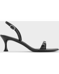 Charles & Keith - Buckled Slingback Kitten Heels - Lyst
