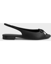 Charles & Keith - Imani Satin Bow Slingback Sandals - Lyst