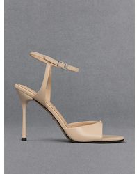 Charles & Keith - Leather Ankle-strap Pumps - Lyst