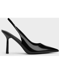 Charles & Keith - Patent Pointed Slingback Pumps - Lyst