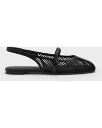 Charles & Keith - Ellory Mesh Slingback Mary Jane Flats - Lyst
