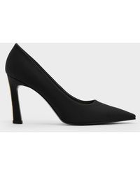 Charles & Keith - Kerra Twill Pointed High Heels - Lyst
